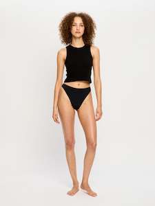 Seamfree: Seamfree Hi Waist Thong Light Black