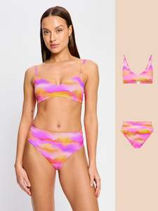 Swimwear Sunset Bikini Top & Hi-Leg Bottom Set