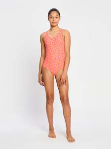 Teen Swimwear Racerback One Piece Light Wavy Pink