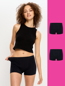 Packs: Soft Stretch Seamless Boyshort 2 Pack Super Black