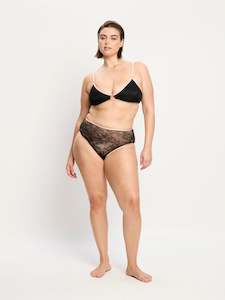 Bliss Hi Waist Brief Moderate Jet Black