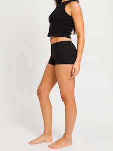 Vegan: Basic Boyshort Super Black
