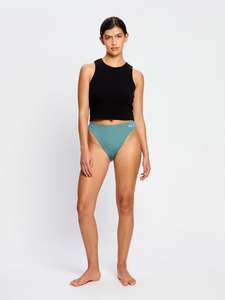 Puma X Modibodi Seamfree Active Hi-Leg Cheeky Moderate Sage Green