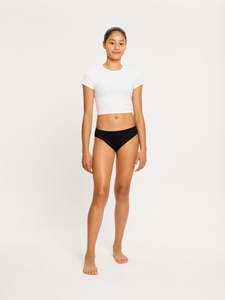 Soft Stretch Seamless Teen Hipster Bikini Moisture Wicking Black