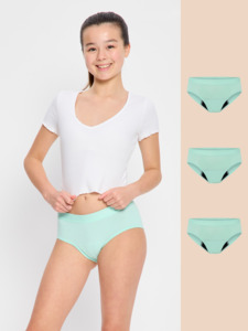 Teen Underwear: Teen Hipster Boyleg 3 Pack Spearmint