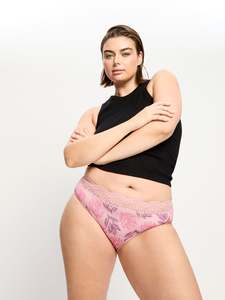 Sensual Hi Waist Bikini Moderate Cassia Pink