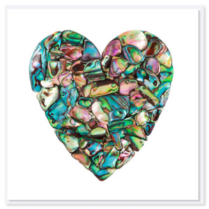 Cards: Paua Heart - Card
