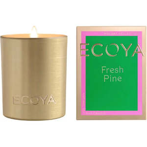 Gifts For Her: Luxurious Ecoya Candle - -Pine scented Goldie Candle "Holiday Collection"