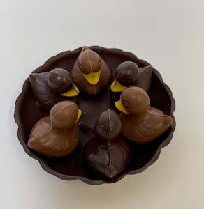 Adorable Easter Bundles: Cutest ever Easter Treat - Van H Chocolate bowl with 6 adorable chocolate chicks