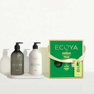Gorgeous Ecoya Bathroom Gift Set- French Pear Ceramic Stand