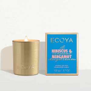 Ecoya Mini Madison Candle Hibiscus and Bergamot Summer Edition