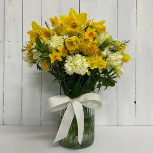 Seasonal Collection: Spring Posy- complete with vase, perfect gift for someone special.