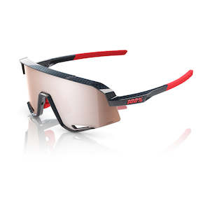 Glasses: 100% Slendale Gloss Carbon Fiber - HiPER Crimson Silver Glasses