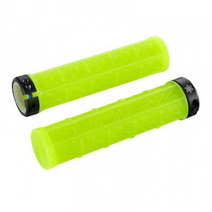 Supacaz Grizips Lock-on Grips- Neon Yellow