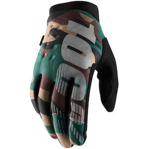 Bike Clothing: 100% Brisker Gloves – Camo Black