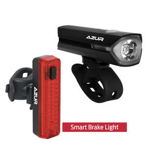 Azur Ursa Front + Rear Light Set 550/150 Lumens - Smart Brake Light