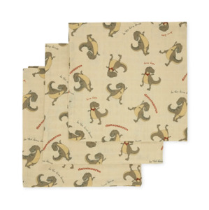 Baby Wraps: Konges Sløjd 3 Pack Muslin Dansosaurus