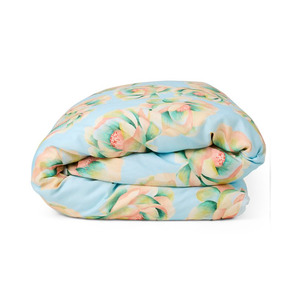 Duvet: Kip & Co Big Beauty Floral Blue Linen Quilt Cover