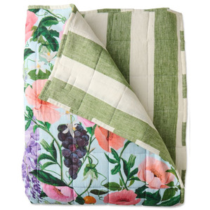 Kip & Co Spring In The Air Reversible Linen Quilted Bedspread