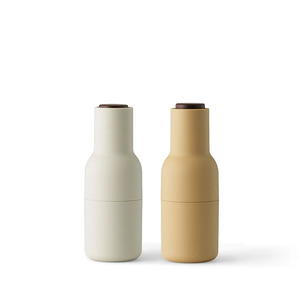 Salt And Pepper Grinders: Audo Bottle Grinder - Barley w. Beech Lid, 2 Pack