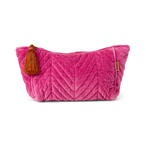 Cosmetic And Toiletries Bag: Kip & Co Pink Velvet Toiletry Bag