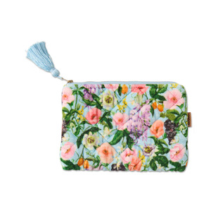 Cosmetic And Toiletries Bag: Kip & Co Spring Is In The Air Velvet Cosmetics Purse