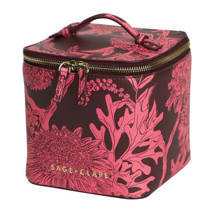 Sage & Clare Delphine Small Vanity Case - Garnet
