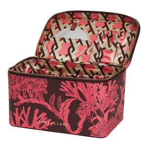 Cosmetic And Toiletries Bag: Sage & Clare Delphine Large Vanity Case - Garnet