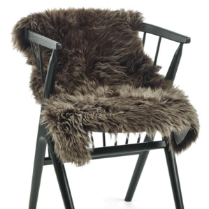 Natures Collection Long Wool Sheepskin Walnut
