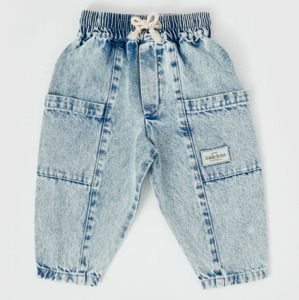 Goldie Ace: Goldie & Ace Kit Pocket Pant Light Denim