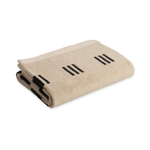 Baina Claremont Bath Towel Sand & Noir