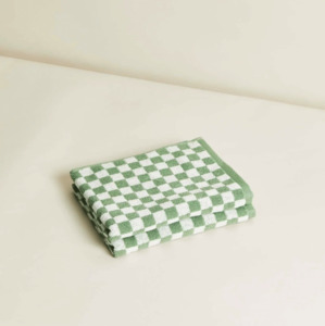 Baina Josephine Organic Cotton Hand Towel Sage/Chalk