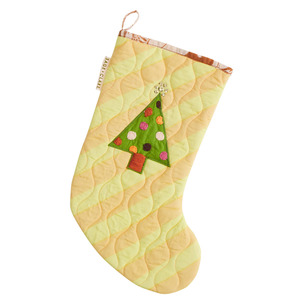 Christmas: Sage & Clare Jarita Stripe Christmas Stocking - Citron