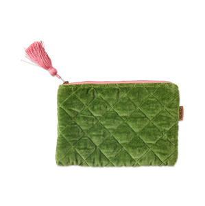 Kip & Co Moss Velvet Cosmetics Purse