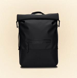 Rains Trail Rolltop Bag Black