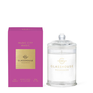 Glasshouse Music City Magic - Peony Rose & Leather 60g