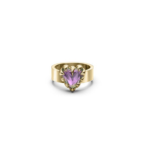 Stolen Girlfriends Club Love Claw Ring Mystic Quartz Gold Plated