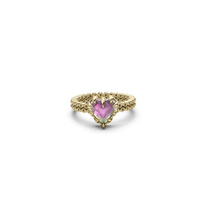 Stolen Girlfriends Club Mini Claw Ring Mystic Quartz Gold Plated