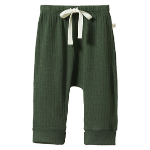 Nature Baby Merino Drawstring Pants Pointelle Thyme