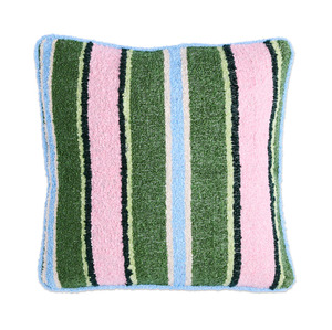 Kip & Co Cactus Stripe Square Boucle Cushion