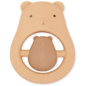 Konges Sløyd Teeth Soother Sibling Teddy Rose Sand