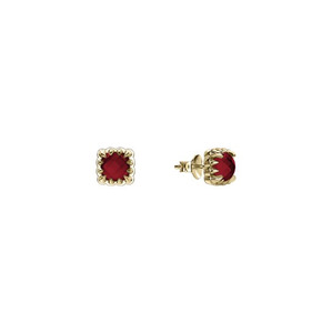Stolen Girlfriends Club Mini Claw Studs - Gold Plated Garnet
