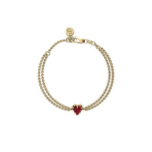 Stolen Girlfriends Club Love Claw Bracelet - Gold Plated Garnet