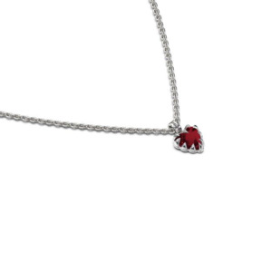 Stolen Girlfriends Club Mini Love Claw Necklace - Garnet