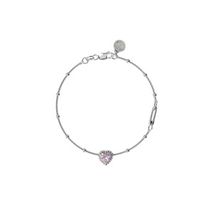Stolen Girlfriends Club Dahlia's Heart Bracelet Pink Amethyst