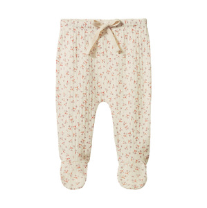 Nature Baby Pointelle Footed Rompers Dandelion Print