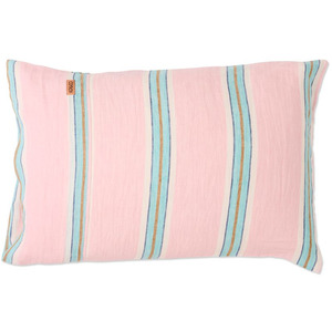 Kip & Co Tickled Pink Stripe Linen Pillowcases 2P Std Set