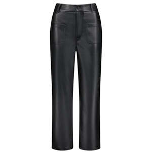 June Women's Faux Leather Pants - Black