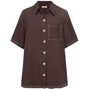 Missy Women's Viscose Blend Shirt - Cocoa