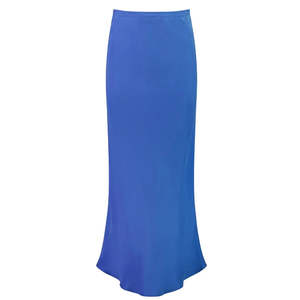 Skirts: Darci Women's Cupro Skirt - Cornflower